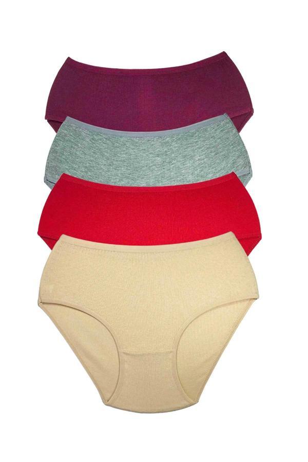 biçomi 4 Adet Kadın Yüksek Bel Ribana Bato Külot S102 - Image 1
