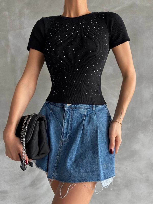 BİÇOMİ Taş baskılı kaş korse bluz - Image 1