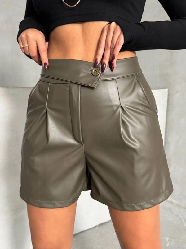 BİÇOMİ İki düğmeli pileli şort - Image 1