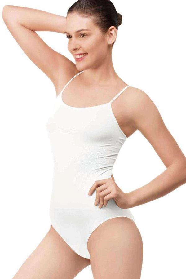 biçomi Elit Life Kadın Beyaz İnce Dikişsiz Askı Body Zıbın Atlet 874 - Image 1
