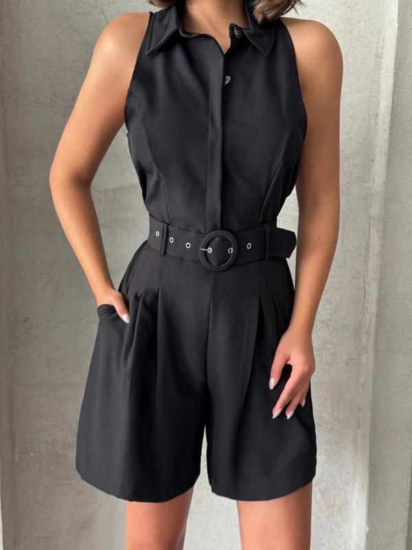 BİÇOMİ Yakalı şort tulum - Image 1