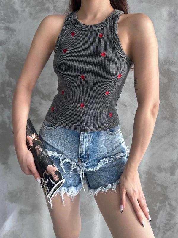 BİÇOMİ Kalp nakışlı bluz - Image 1