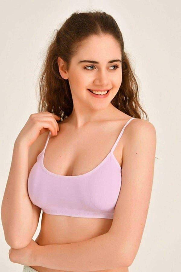 biçomi Pedli İp Askılı Pembe Büstiyer - Image 1