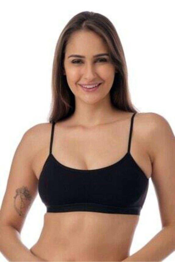 biçomi Pedli İp Askılı Siyah Büstiyer - Image 1