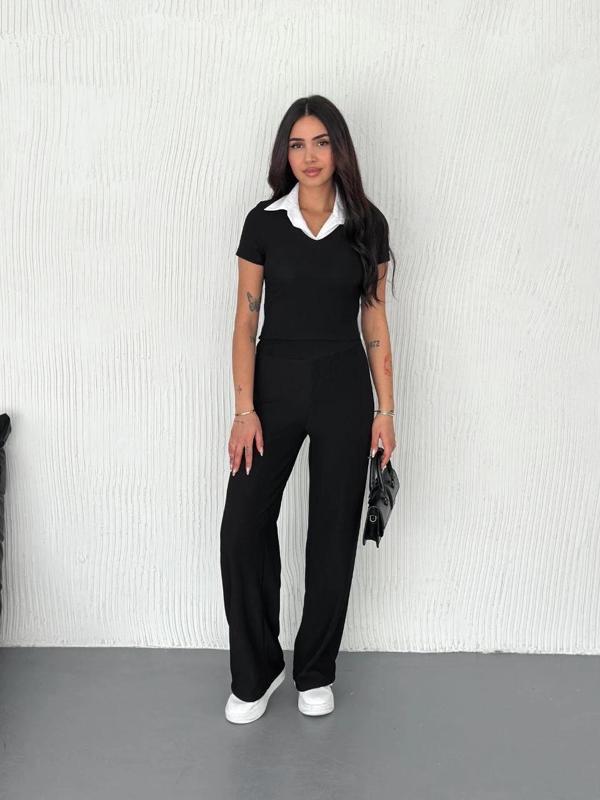 BİÇOMİ Ottoman kumaş beyaz gömlek yaka takım s4142 - Image 1