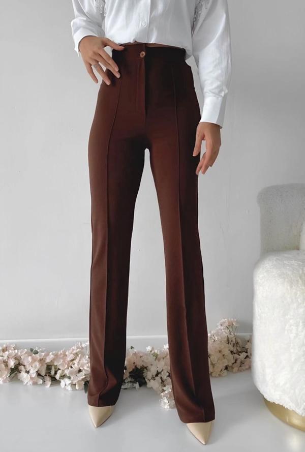 BİÇOMİ Önü cumalı ithal krep pantolon - Image 1