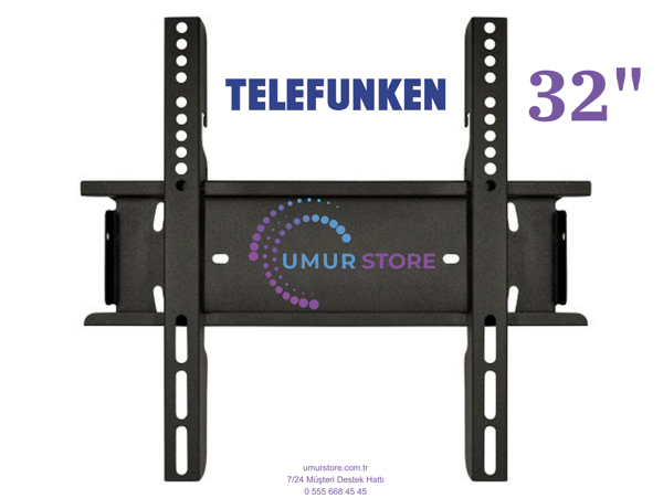 Telefunken 32TH4040B, 32" 82 cm HD 32”, 39”, 40” Uyumlu Lcd Led TV Sabit Duvar Askı Aparatı - Image 1