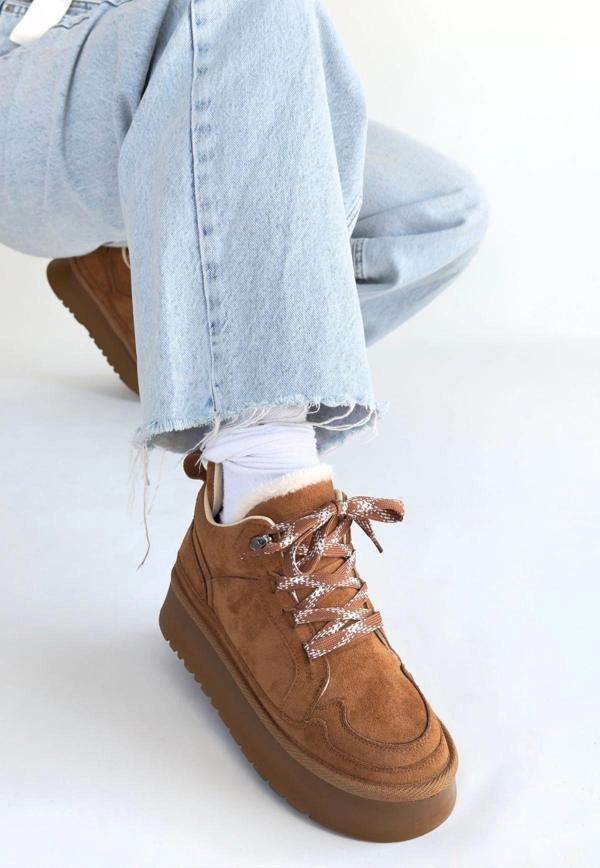 Muden Taba Süet Bağcıklı Bot - Image 1