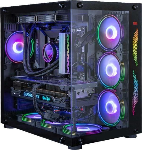 Dragos DRx6126 Ryzen 7 5700X 32GB Ram 1TB M.2 NVMe SSD 8GB RTX4060 Sıvı Soğutmalı Oyuncu Bilgisayarı - Image 1