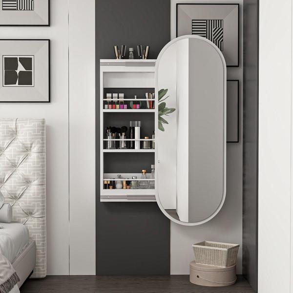 Dose Duvara Monte Makyaj Aynası - Beyaz - Image 1