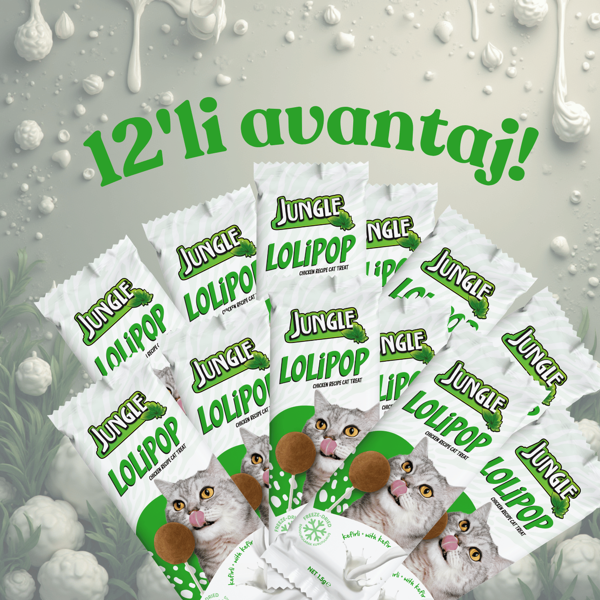 Jungle Kedi Lolipop Kefir 1,5 g * 12'li Avantaj Paketi! - Image 1