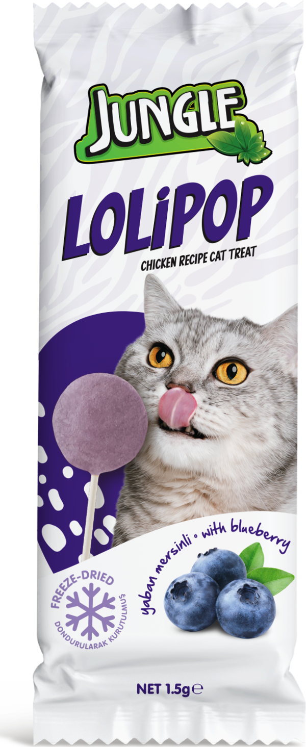 Jungle Kedi Lolipop Yabanmersinli  1,5 g - Image 1