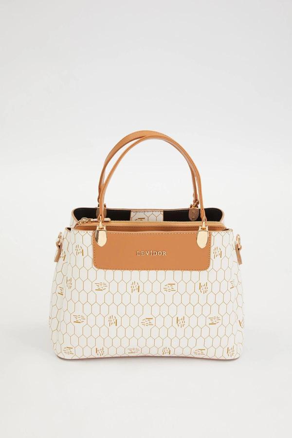 Krem Kadın El ve Omuz Çantası 930216 - Image 1