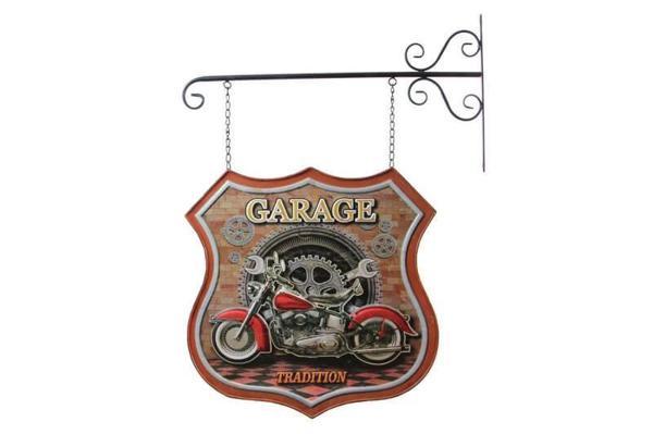 Dekoratif Çift Yönlü Motor Temalı Ferforje Askı Hediyelik - Image 1