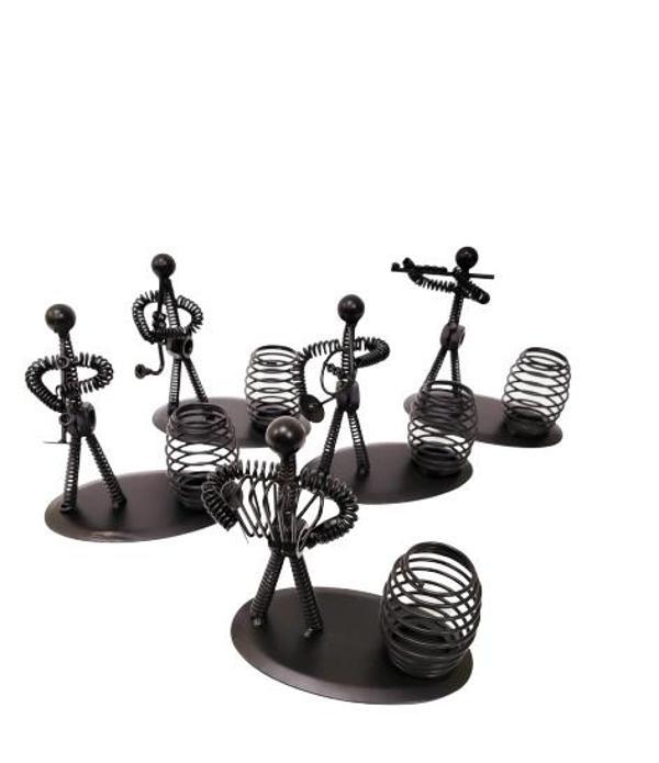 Dekoratif Metal Adam Müzisyen Kalemlik - Image 1