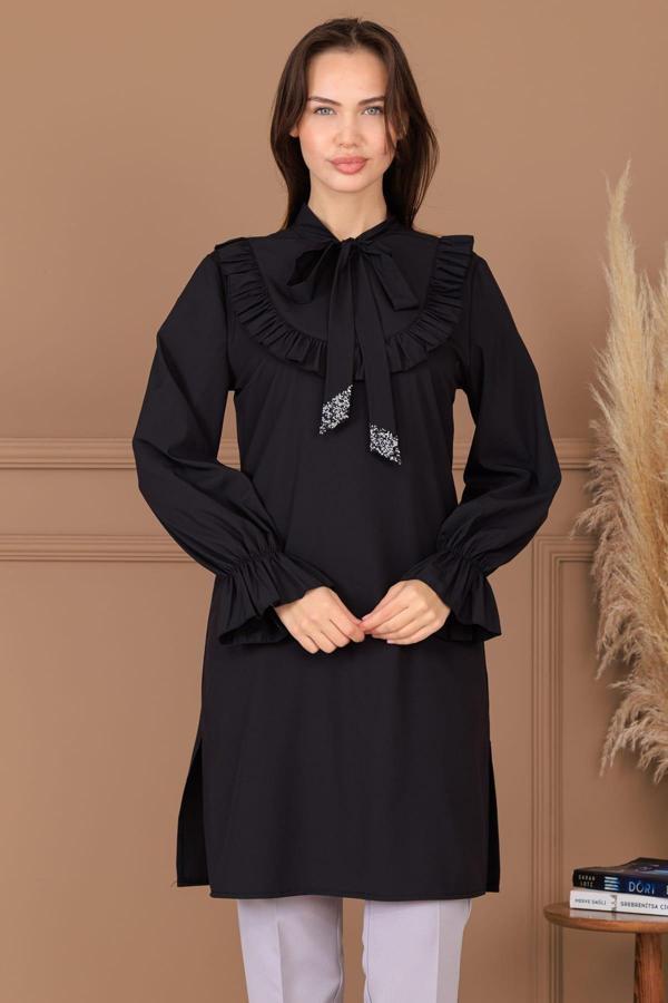 Asil Tesettür Tunik Siyah - Image 1