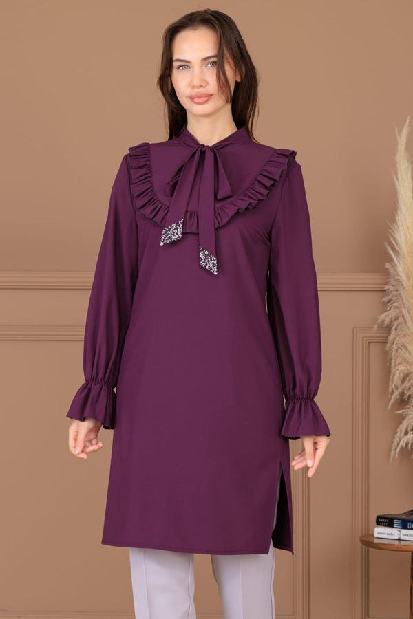 Asil Tesettür Tunik Mürdüm - Image 1