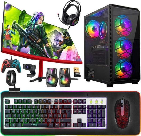 Turbox Tx5016 Ryzen 5 3600 32GB 512GB SSD GTX1050Ti 4GB 23.6 Curved Oyuncu Bilgisayarı - Image 1