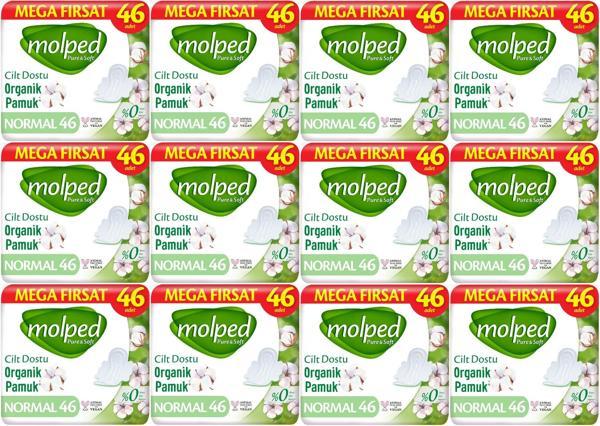 Molped Pure&Soft Hijyenik Ped Normal 552 (12PK*46) Adet Mega Pk - Image 1