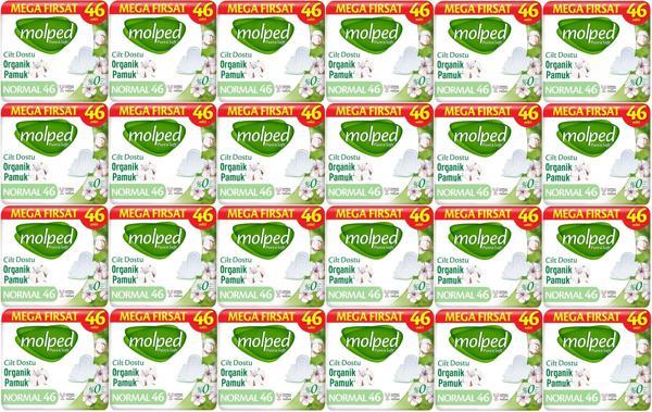 Molped Pure&Soft Hijyenik Ped Normal 1104 (24PK*46) Adet Mega Pk - Image 1