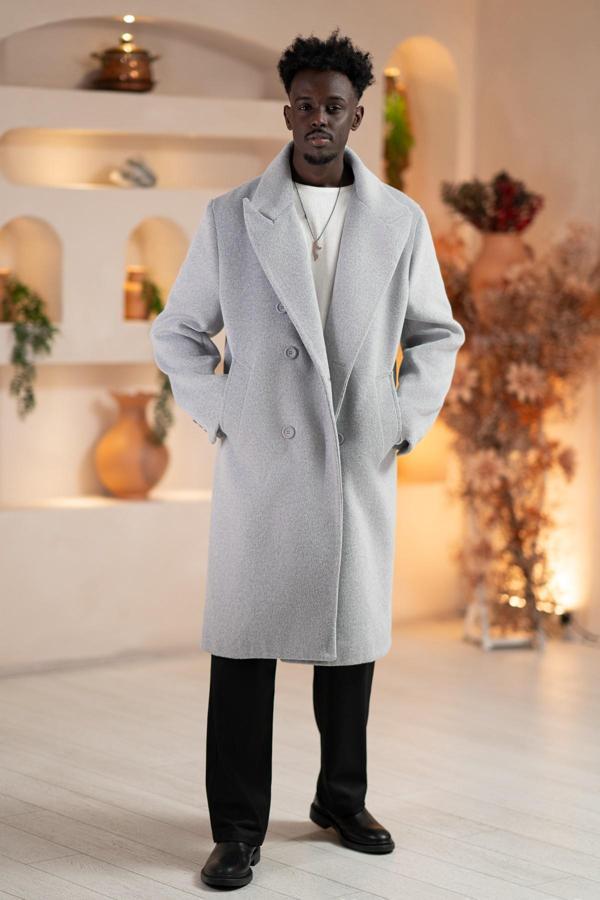 İtalyan Geniş Yaka Oversize (Bol Kesim) Salaş Uzun Kaban - Image 1