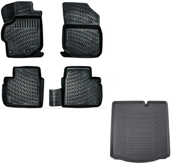 Rizline Citroen C-Elysee 2012 Sonrası Uyumlu 3D Havuzlu Paspas + Bagaj Havuzu Set - Image 1