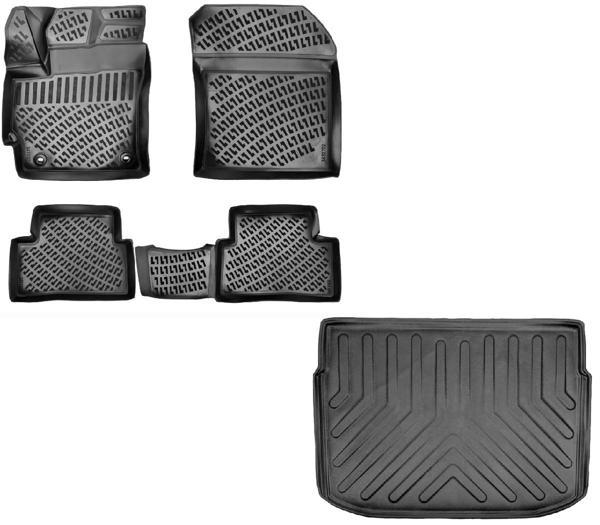 Rizline Toyota Corolla HATCHBACK 2019 Sonrası Uyumlu 3DHavuzlu Paspas + ÜST Bagaj Havuzu Set (Benzin & Lpg uyumlu) - Image 1