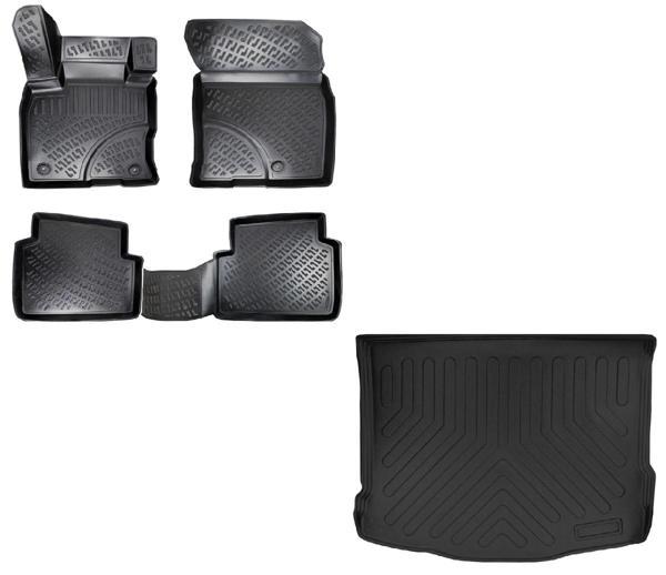 Rizline Ford Kuga 2019 Sonrası Uyumlu Havuzlu Paspas + 3D Bagaj Havuzu Set - Image 1