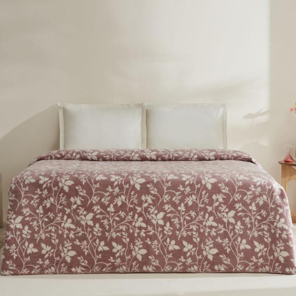 Karaca Home Cinta Çift Kişilik Akrilik Battaniye Mürdüm - Image 1