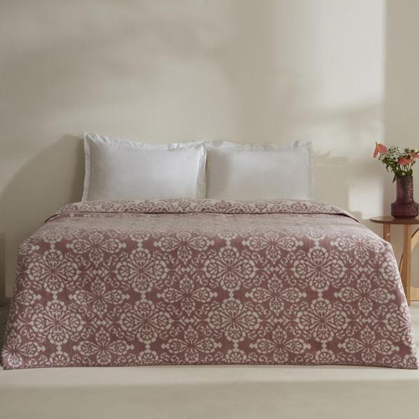 Karaca Home Elvira Tek Kişilik Akrilik Battaniye Mürdüm - Image 1