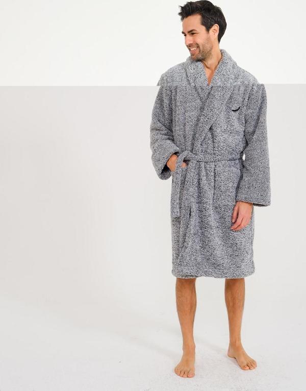 Erkek Welsoft Şal Yaka Polar Sabahlık - Image 1