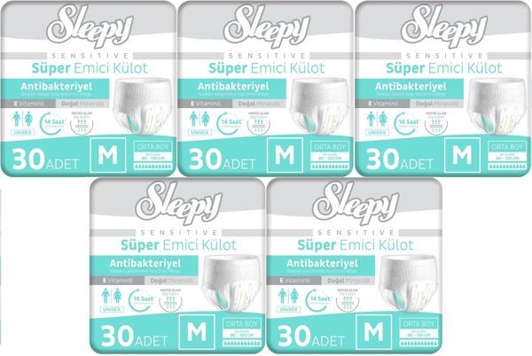 Sleepy Hasta Bezi Yetişkin Emici Külot M - Orta - Medium 150 Adet (5PK*30) - Image 1