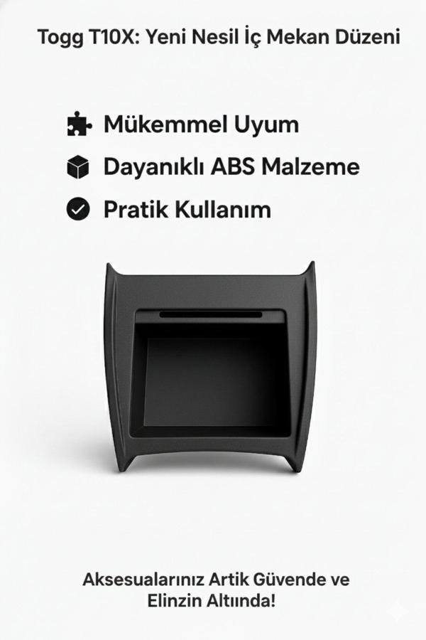 Togg T10X Ön Konsol Ara Saklama Kutusu: Kusursuz Düzen ve Ekstra Fonksiyonellik - Image 1