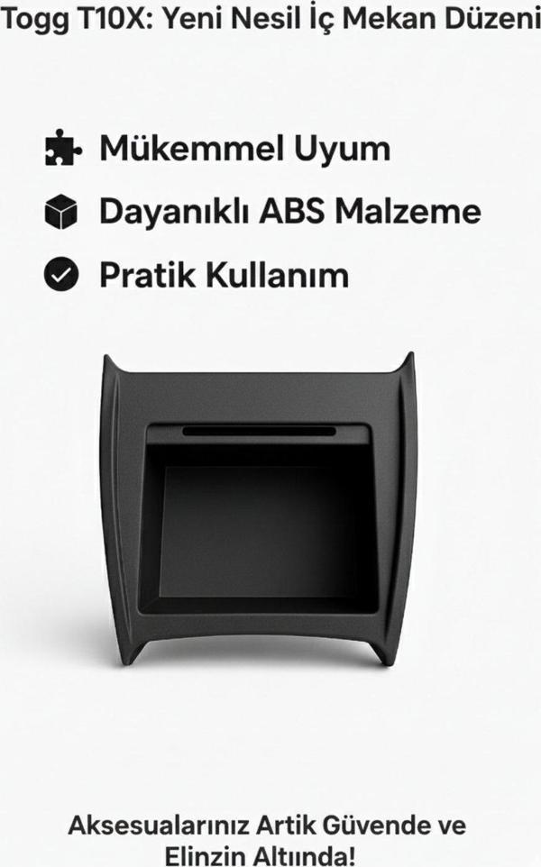Togg T10X Ön Konsol Ara Saklama Kutusu: Kusursuz Düzen ve Ekstra Fonksiyonellik - Image 1