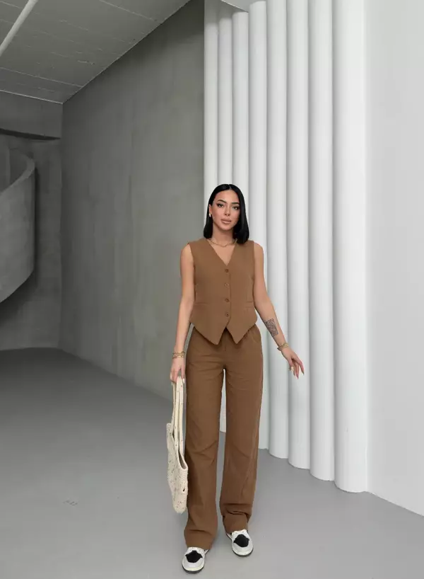 MÜSLİN YELEKLİ TAKIM - Image 1