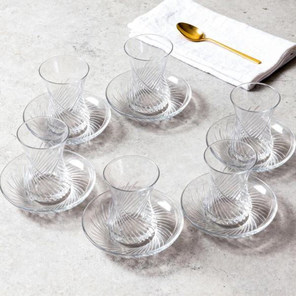 GÜRAL PORSELEN Güral Cam 12 Parça 6 Kişilik  Çay Takımı Mystıc - Image 1