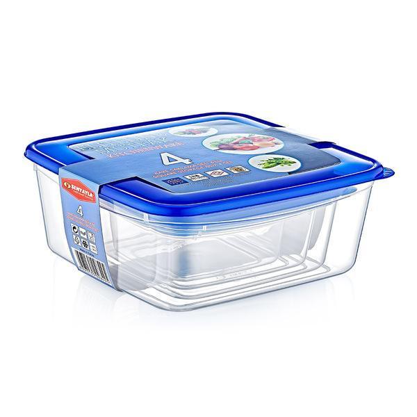 4'lü Kare Saklama Kabı Seti - Image 1