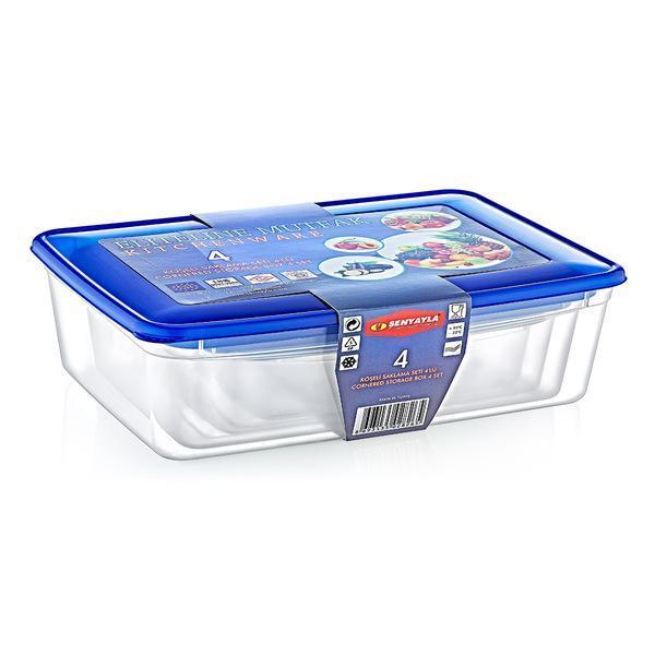 4'lü Köşeli Saklama Kabı Seti - Image 1