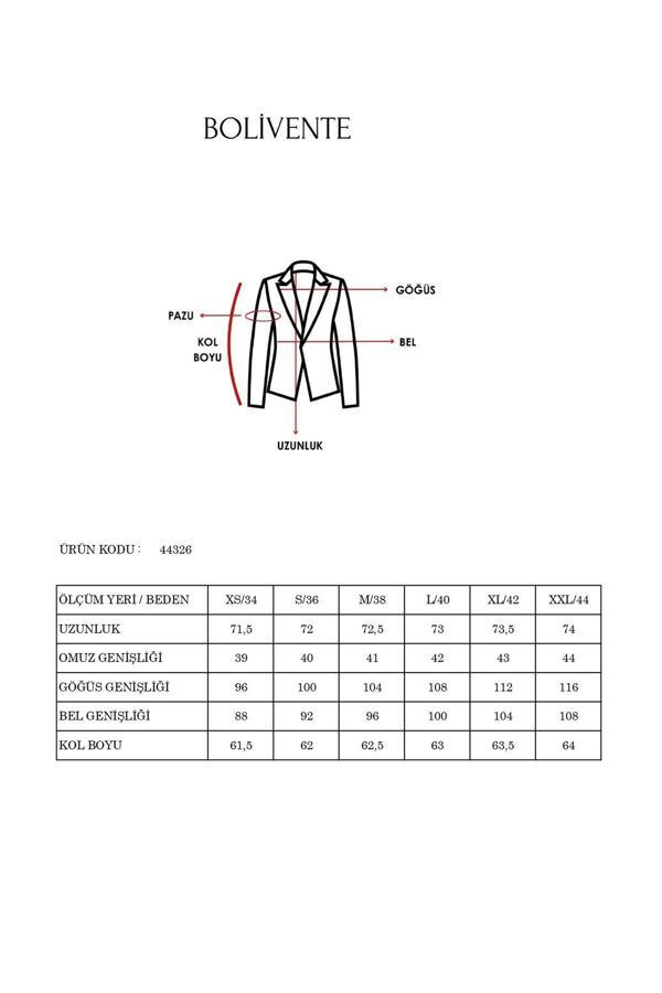 Koyu Mavi Kruvaze Yaka Kolu Katlama Detaylı Regular Vatkalı Blazer Ceket - Image 1