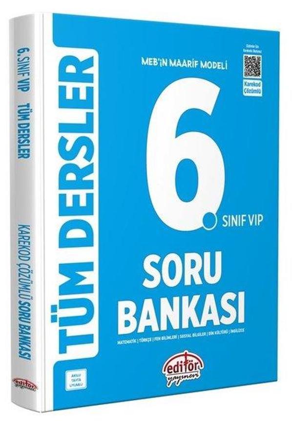 6.Sınıf VIP Tüm Dersler Soru Bankası - Editör - Image 1