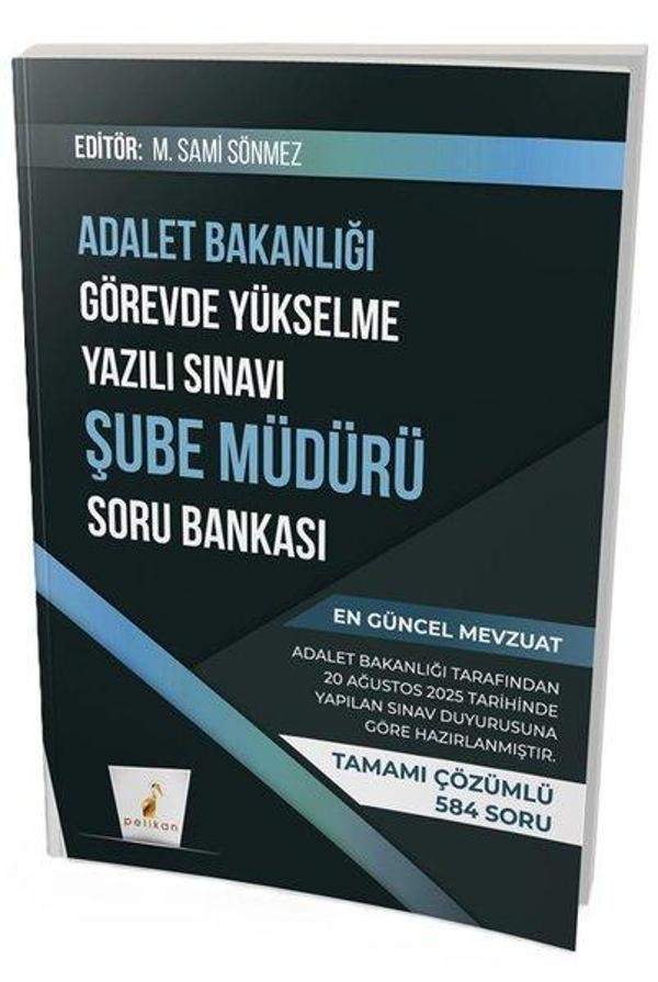GYS Adalet Bakanlığı Görevde Yükselme Yazılı Sınavı Şube Müdürü Soru Bankası - Pelikan Yayınları - Image 1