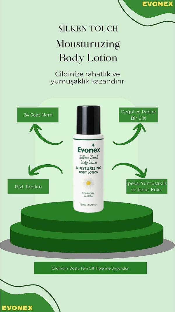 Evonex Silken Touch Body Lotion-Nemlendirici Vücut Kremi - Image 1