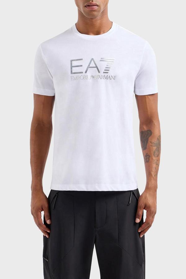 EA7 Bisiklet Yaka Baskılı Erkek T-shirt - Image 1
