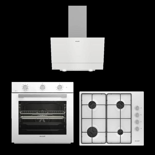 Arçelik Beyaz Cam Şık Ankastre Set - Image 1