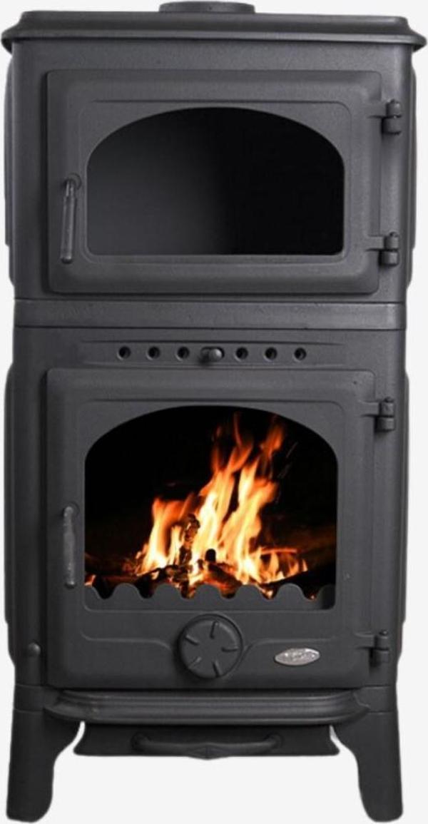 TDS İnci Fırınlı, Yan Camlı,Yan Kapaklı Döküm Şömine Soba - Image 1