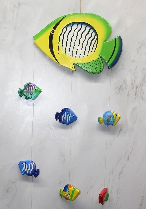 Ahşap Balıklı Rüzgar Çanı - Image 1