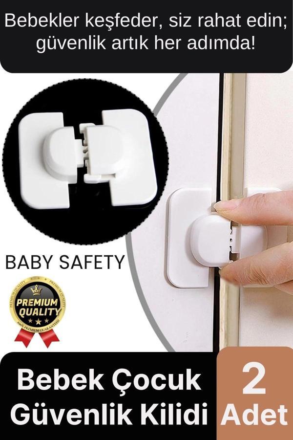 Özel Üretim Çekmece Buzdolabı Dolap Pencere Sabitleyici Bebek Çocuk Koruyucu Güvenlik Kilidi 2 Adet - Image 1