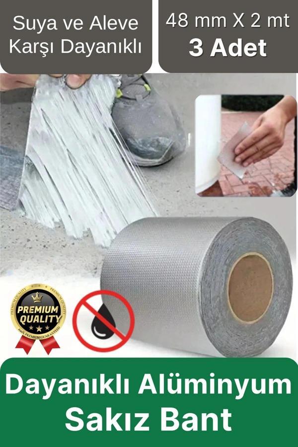 Premium Çatlak Boru Tamir İzolasyon Isıya Dayanıklı Su Sızdırmaz Çamur Bandı Sakız Bant 48 Mm X 2 Mt - Image 1