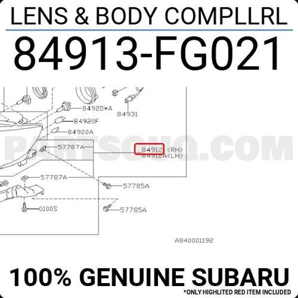 Japon İmpreza (Ge, Gh) 1.5:2.0  2008 2011 Far Sağ Krom (Oem No:84913Fg020) - Image 1