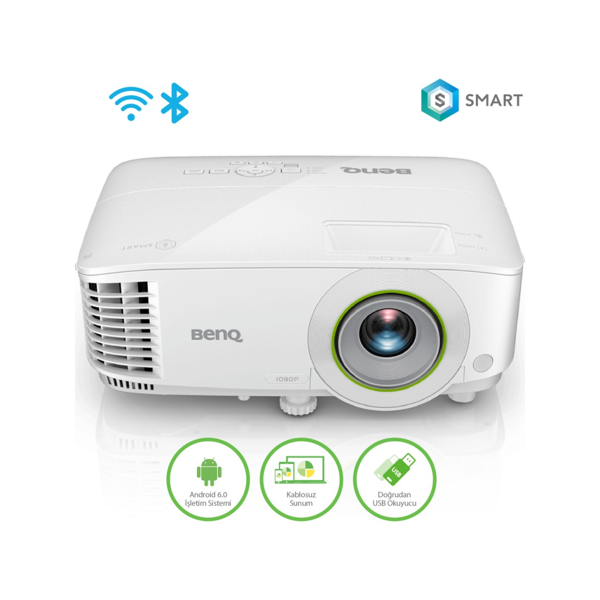 BENQ EW600, 3600 ANSI, 1280x800 WXGA, 1xHDMI, VGA, USB Okuyucu, DLP, Kablosuz Wireless, Android, SMART, Projeksiyon - Image 1